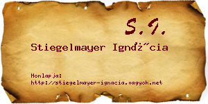 Stiegelmayer Ignácia névjegykártya